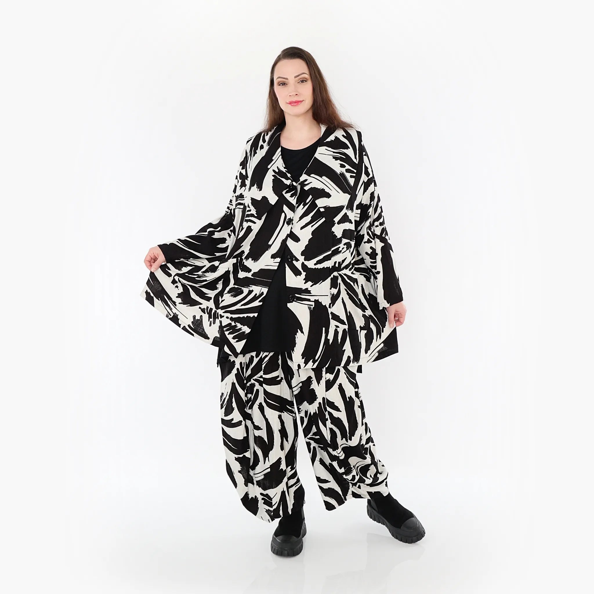AKH Fashion Jacke 6070 Liora, Ecru/Schwarz