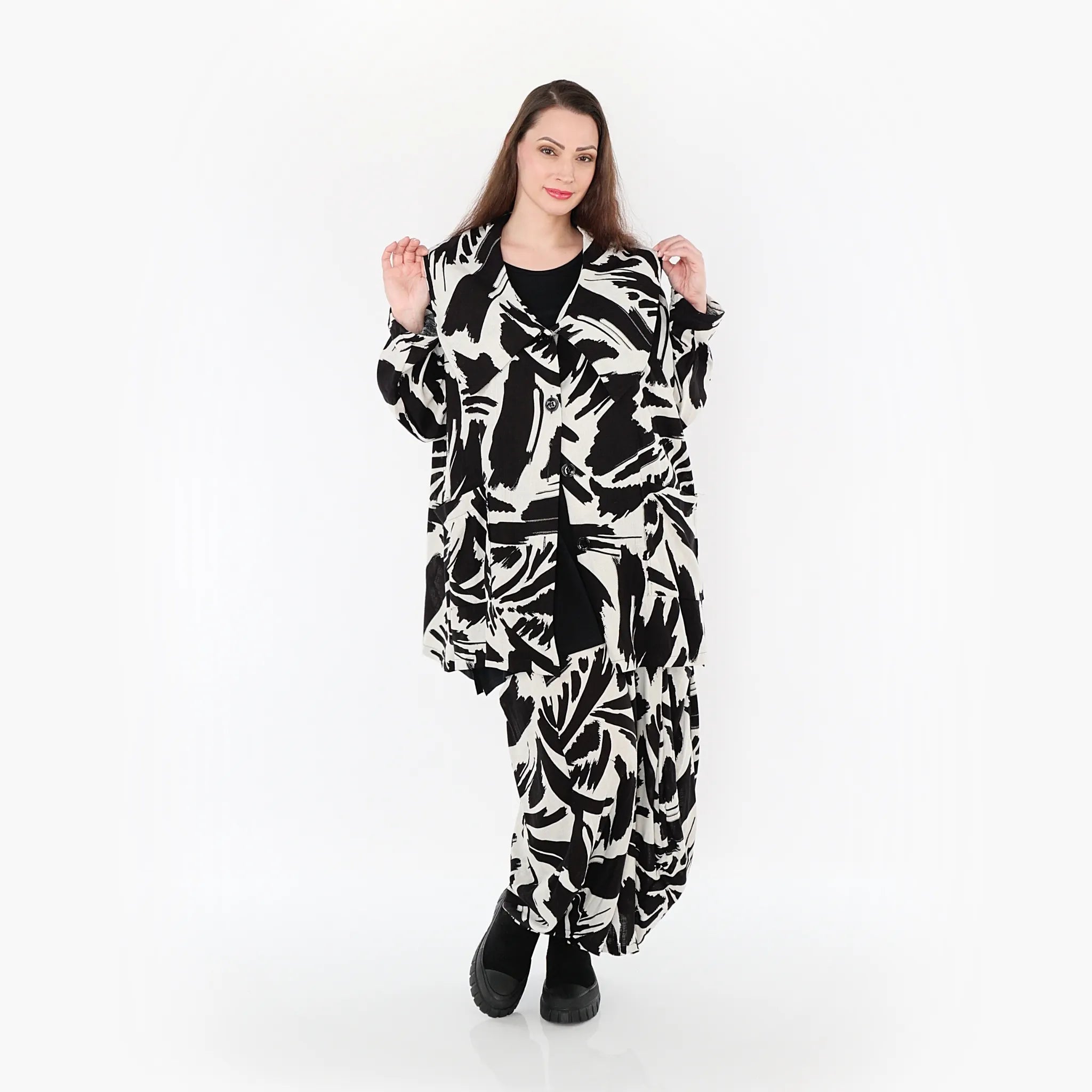 AKH Fashion Jacke 6070 Liora, Ecru/Schwarz