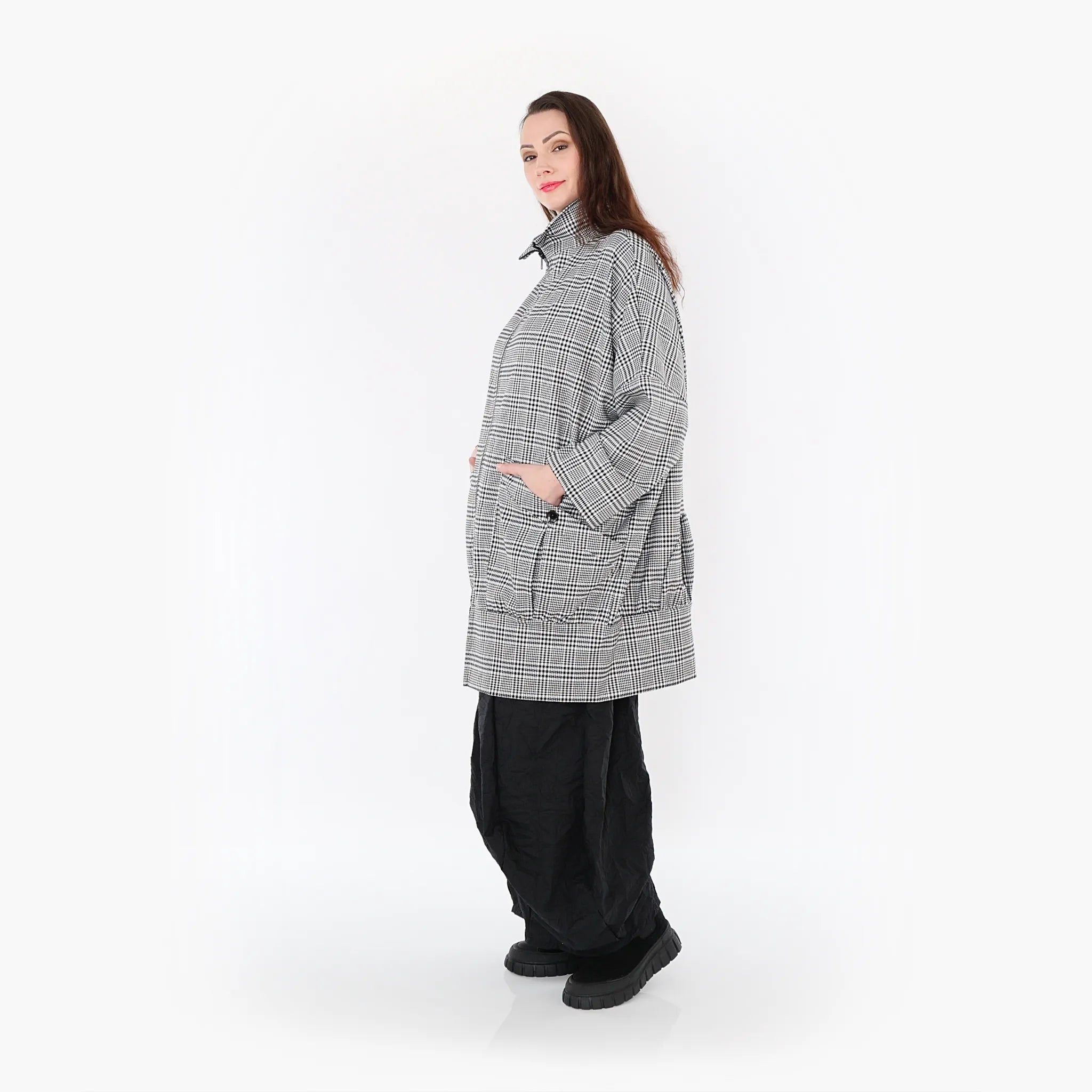 AKH 6550 Jacke, Schwarz-Weiß