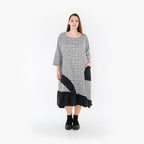 AKH Fashion Kleid 7024 Dominion, Schwarz/Weiß