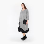 AKH Fashion Kleid 7024 Dominion, Schwarz/Weiß