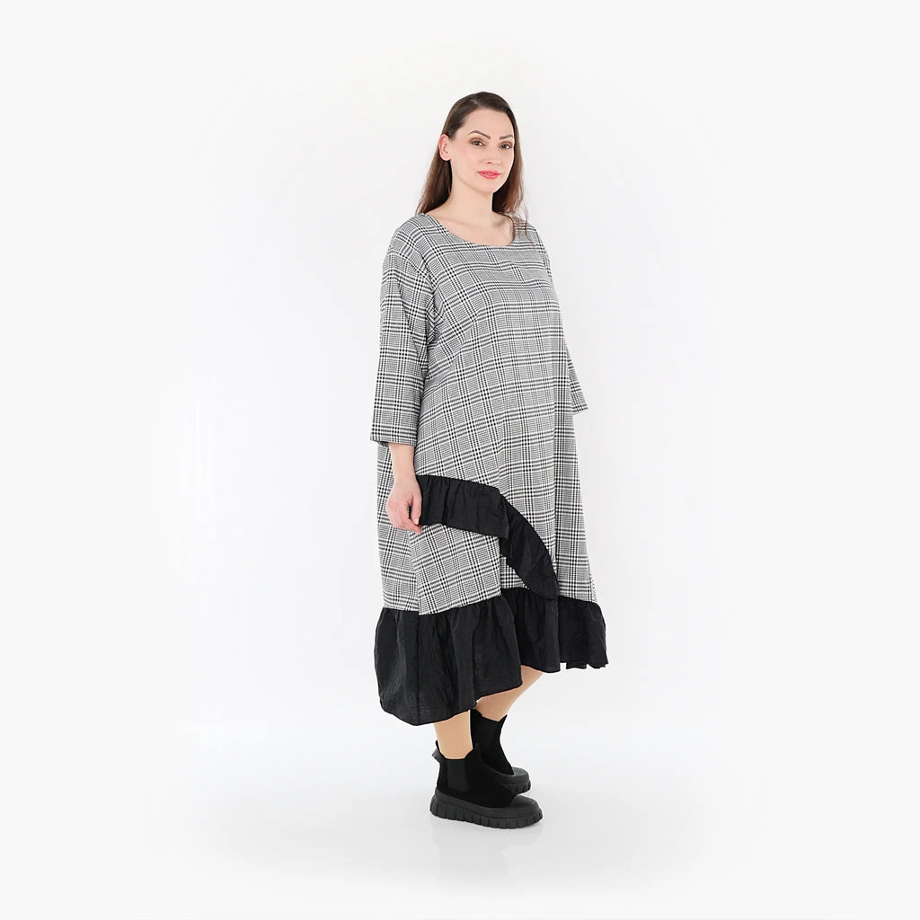 AKH Fashion Kleid 7024 Dominion, Schwarz/Weiß