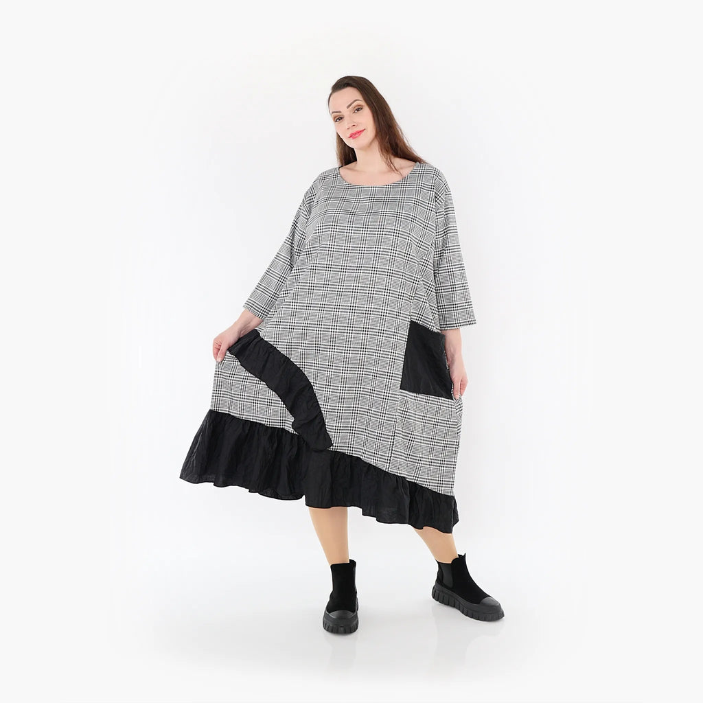 AKH Fashion Kleid 7024 Dominion, Schwarz/Weiß