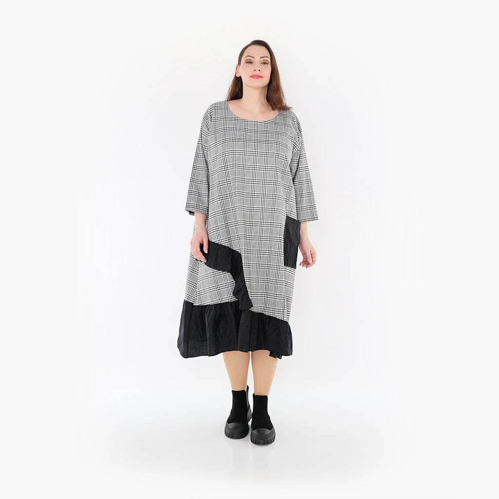 AKH Fashion Kleid 7024 Dominion, Schwarz/Weiß
