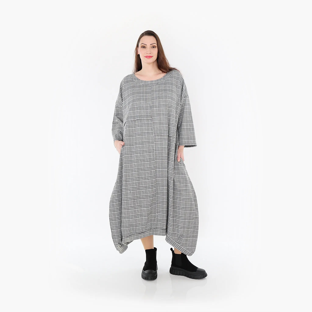AKH Fashion Kleid 7033 Dominion, Schwarz/Weiß