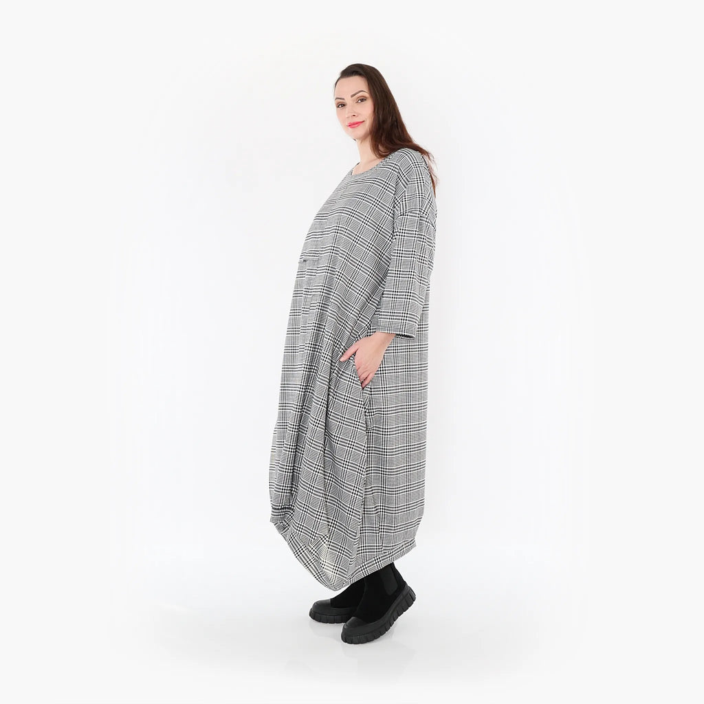 AKH Fashion Kleid 7033 Dominion, Schwarz/Weiß