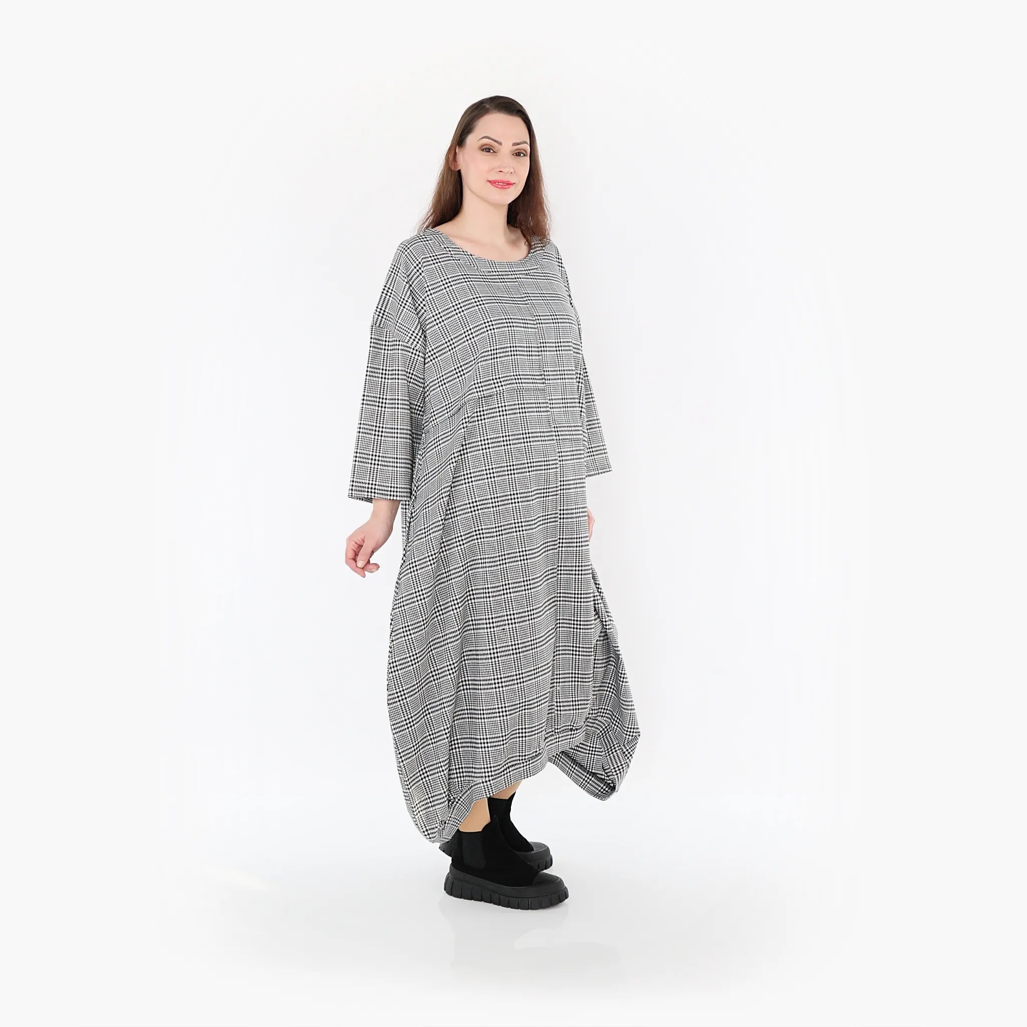 AKH Fashion Kleid 7033 Dominion, Schwarz/Weiß
