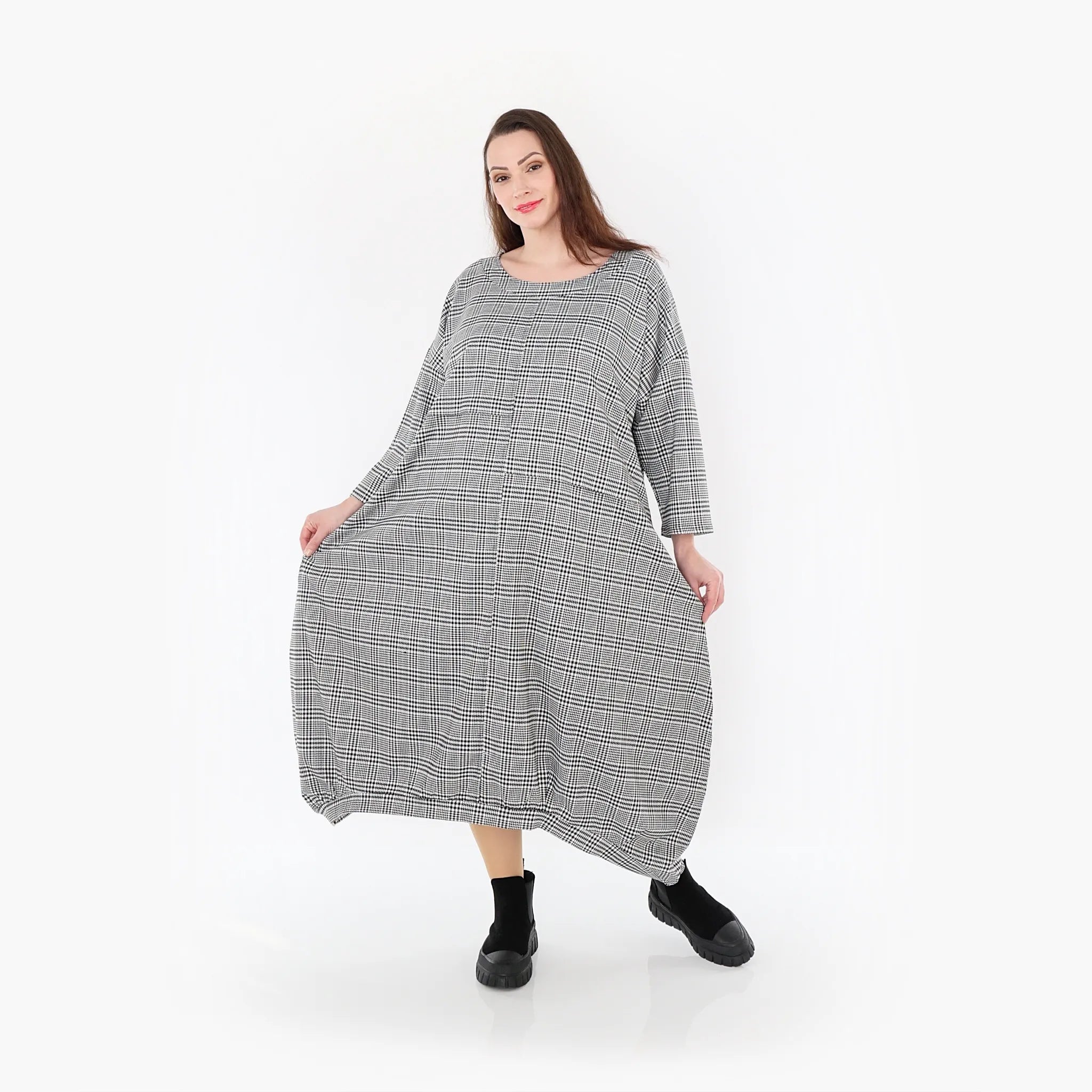 AKH Fashion Kleid 7033 Dominion, Schwarz/Weiß