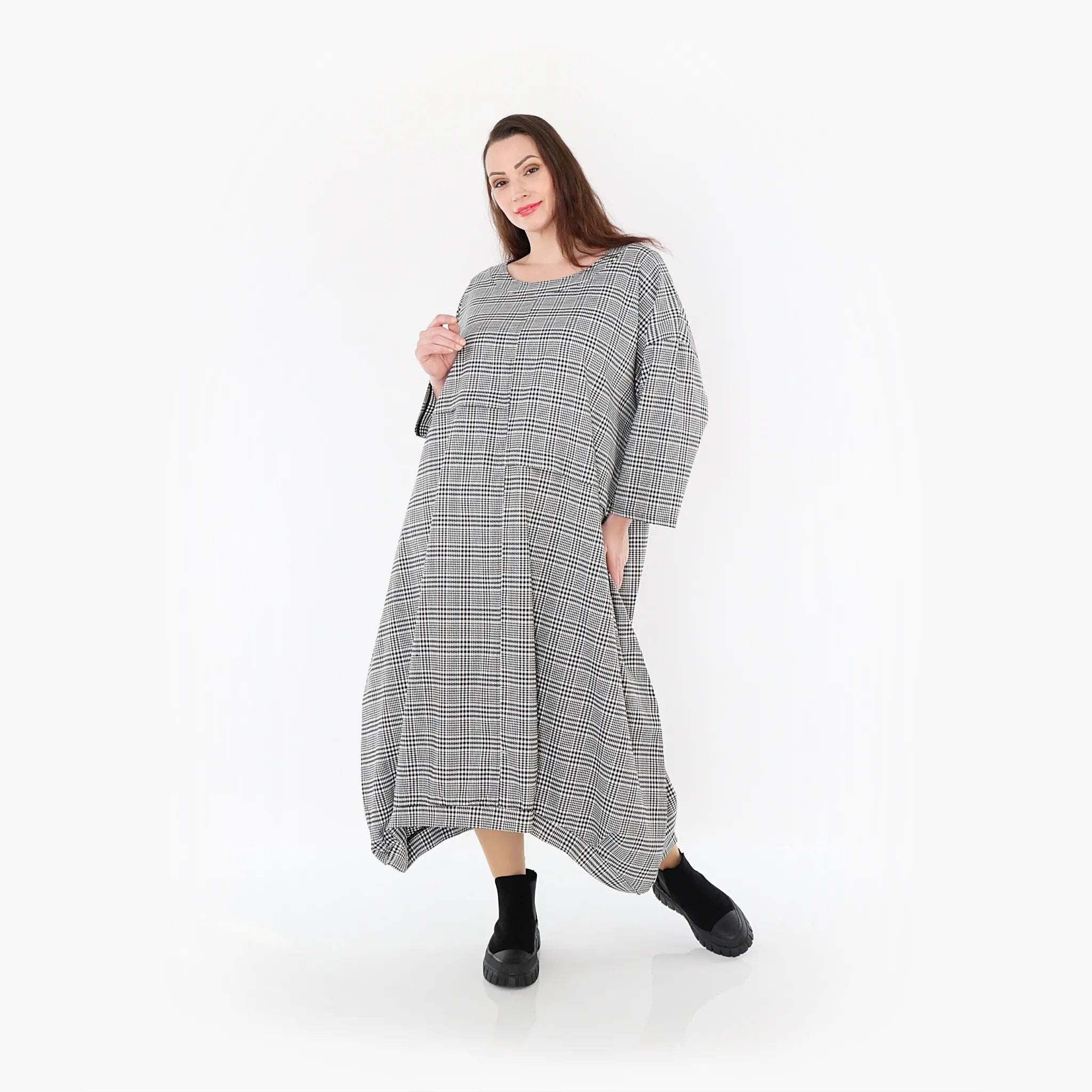 AKH Fashion Kleid 7033 Dominion, Schwarz/Weiß