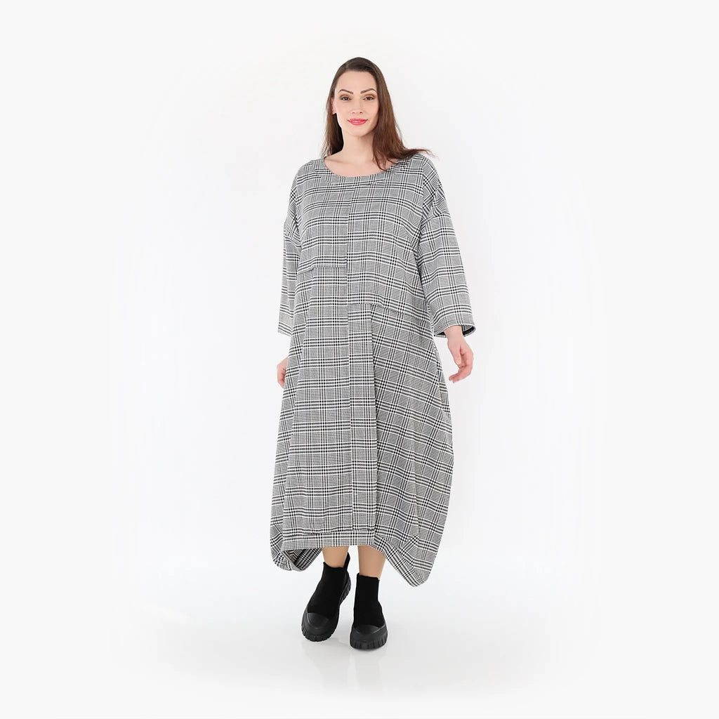 AKH Fashion Kleid 7033 Dominion, Schwarz/Weiß