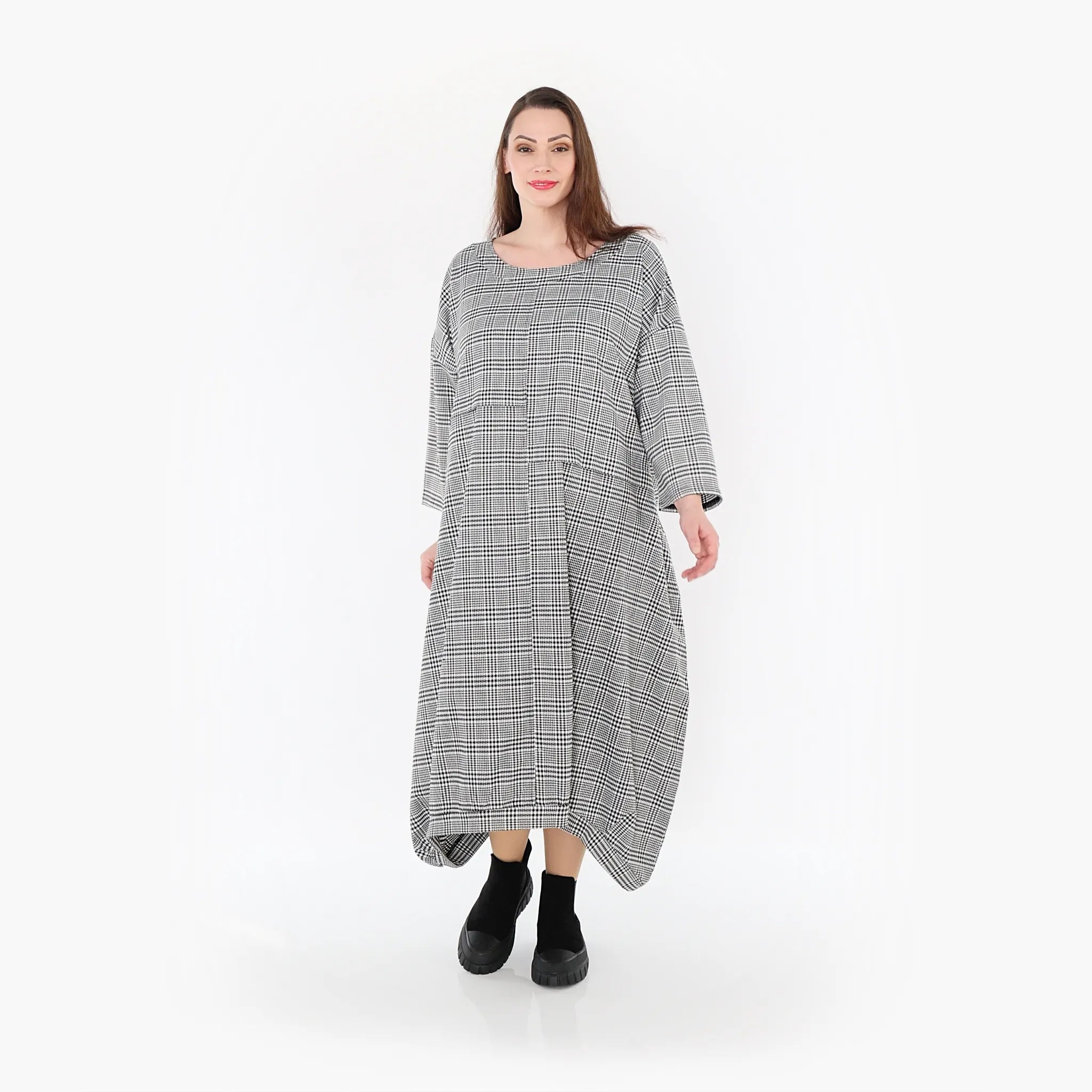 AKH Fashion Kleid 7033 Dominion, Schwarz/Weiß