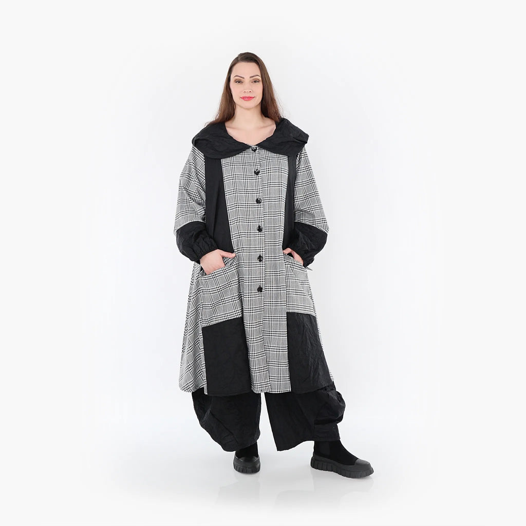 AKH Fashion Mantel 7034 Dominion, Schwarz/Weiß