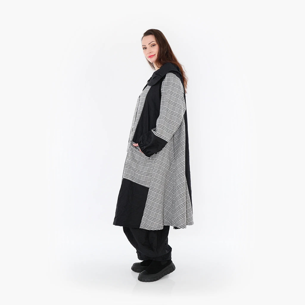 AKH Fashion Mantel 7034 Dominion, Schwarz/Weiß