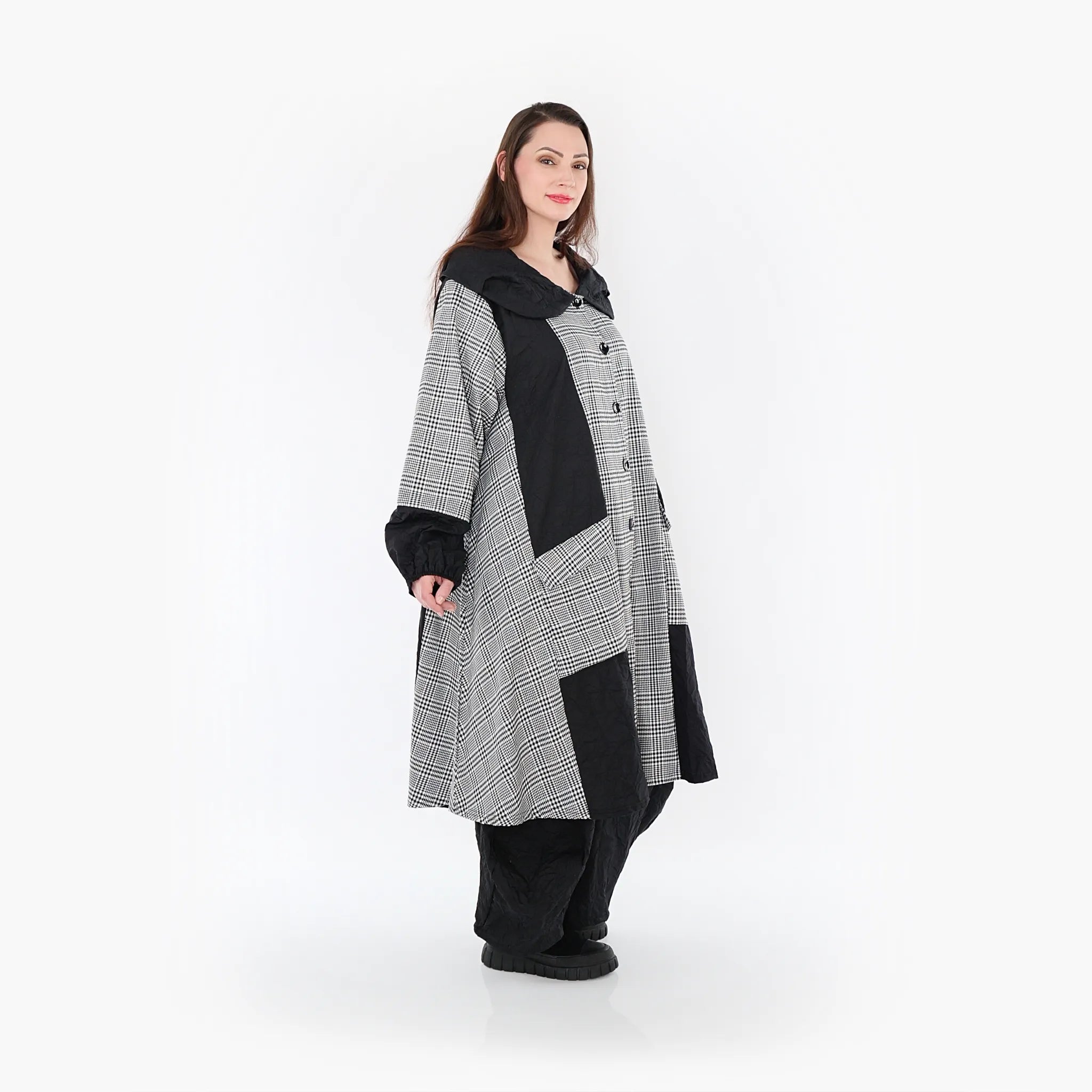 AKH Fashion Mantel 7034 Dominion, Schwarz/Weiß