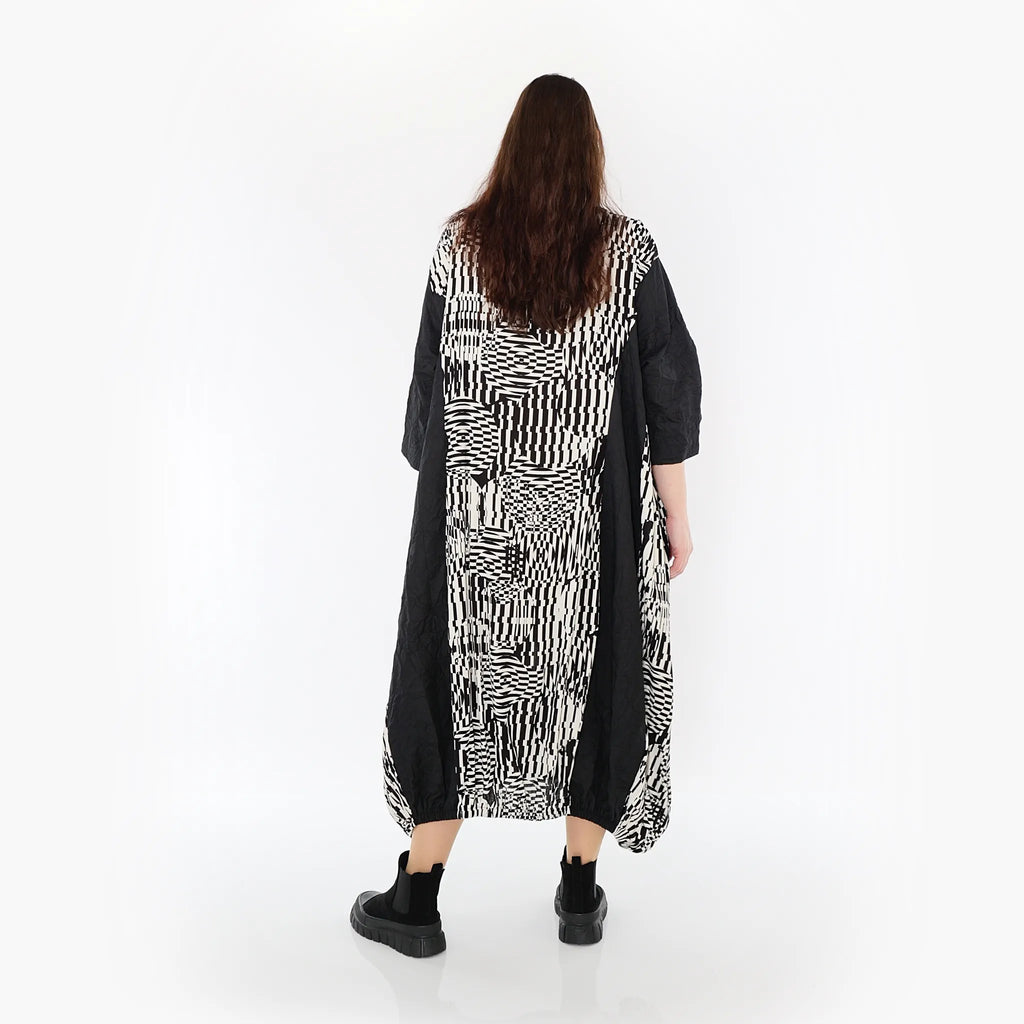 AKH Fashion Kleid 6736 Pixela, Ecru/Schwarz