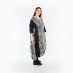 AKH Fashion Kleid 6736 Pixela, Ecru/Schwarz