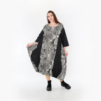 AKH Fashion Kleid 6736 Pixela, Ecru/Schwarz