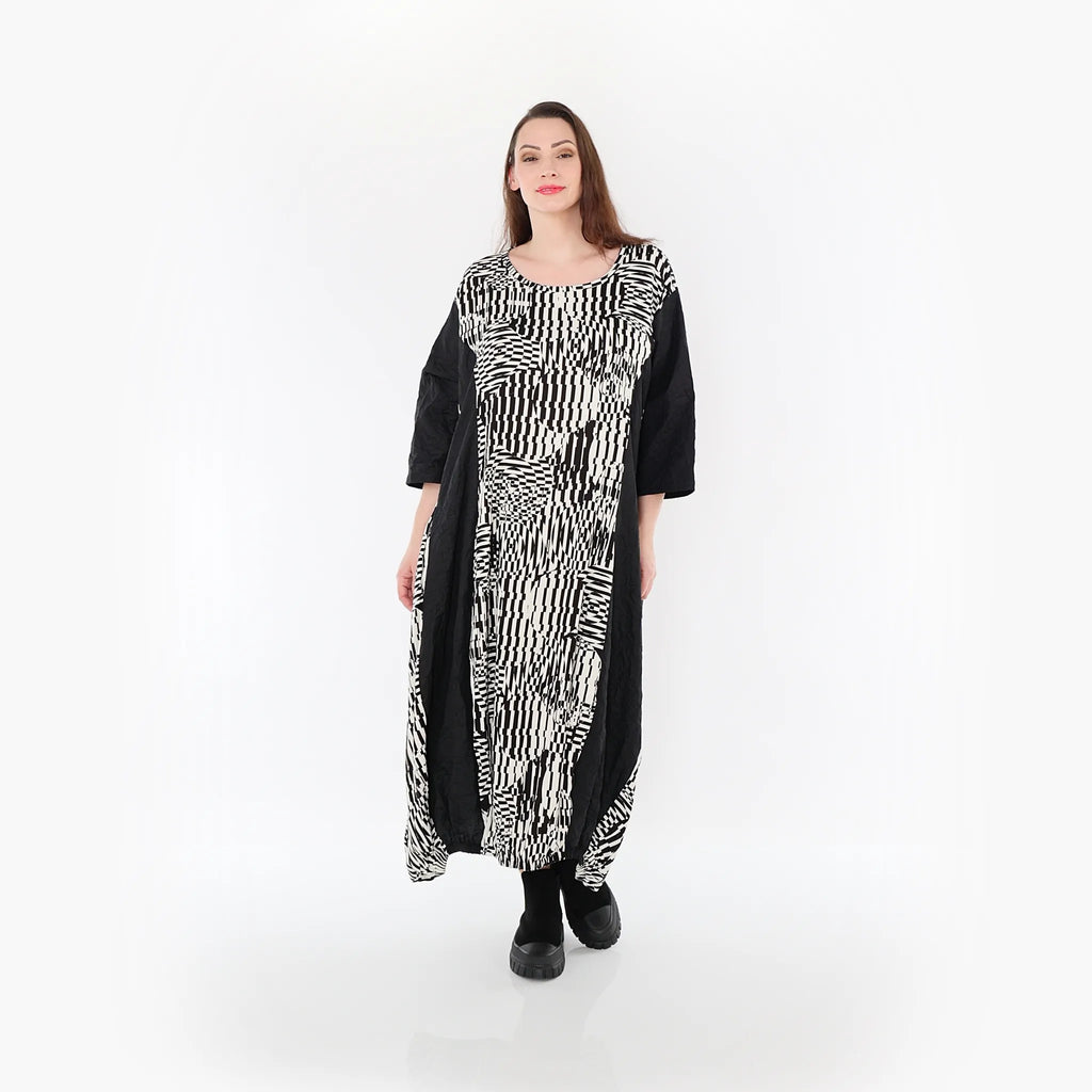 AKH Fashion Kleid 6736 Pixela, Ecru/Schwarz