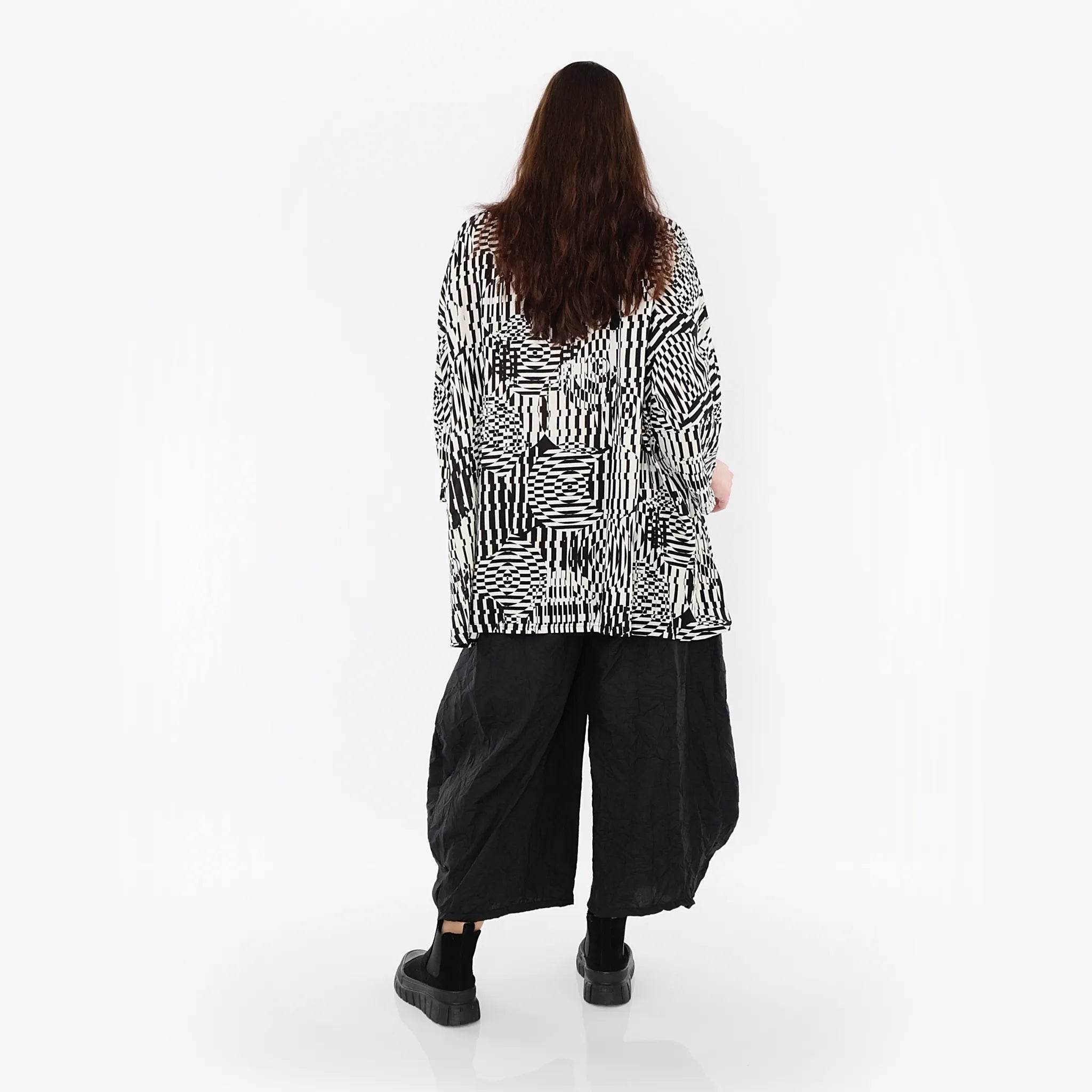 AKH Fashion Shirt 7037 Pixela, Ecru/Schwarz