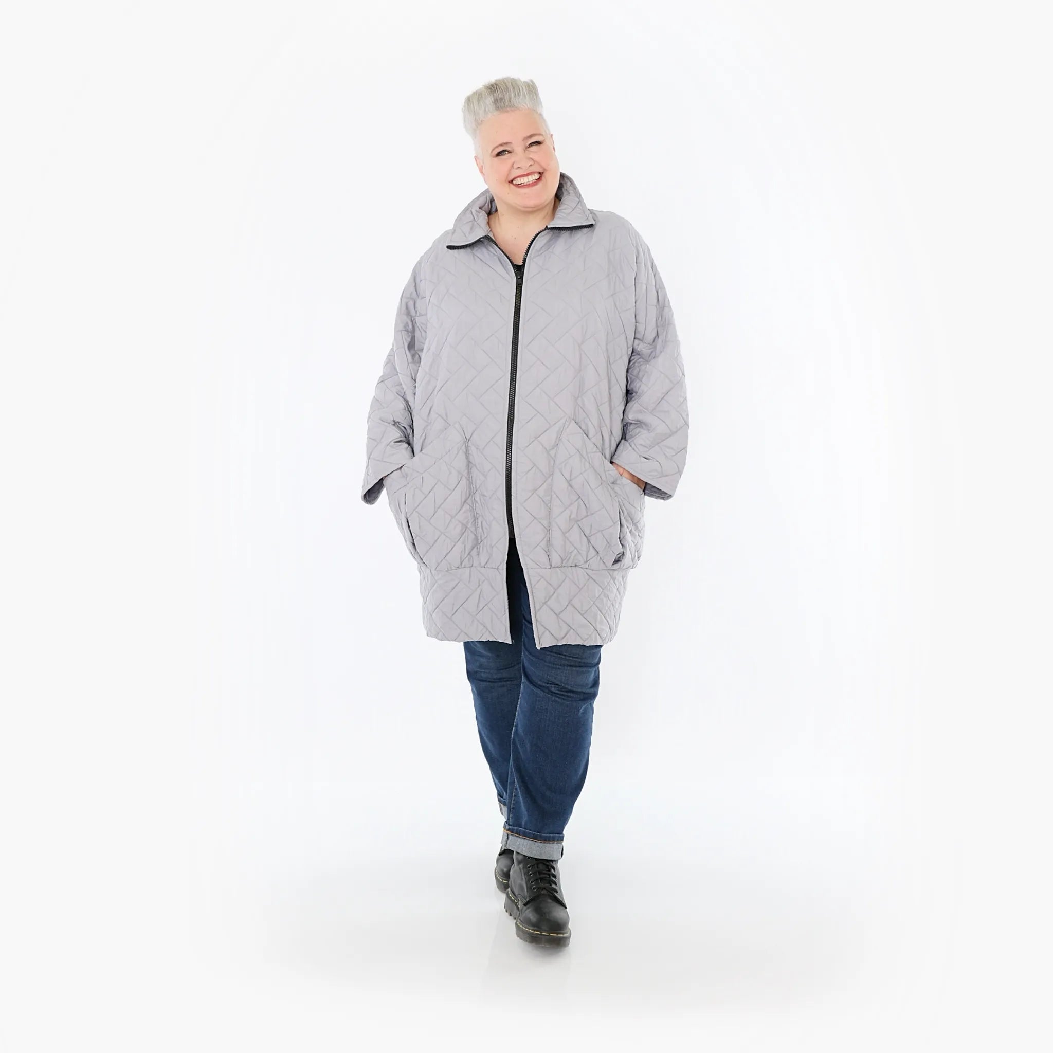 AKH Fashion 6550 Jacket, Light Grey