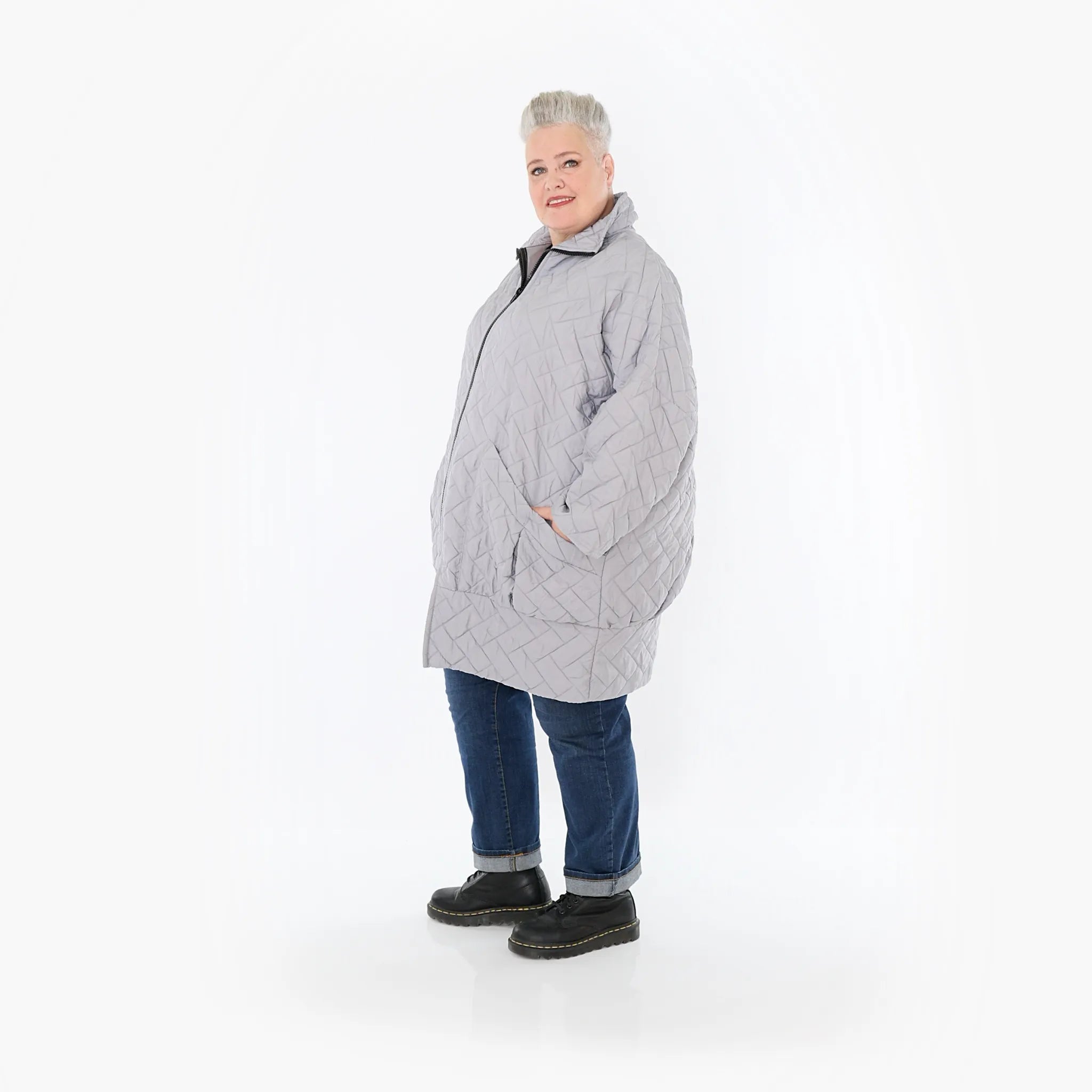 AKH Fashion 6550 Jacket, Light Grey