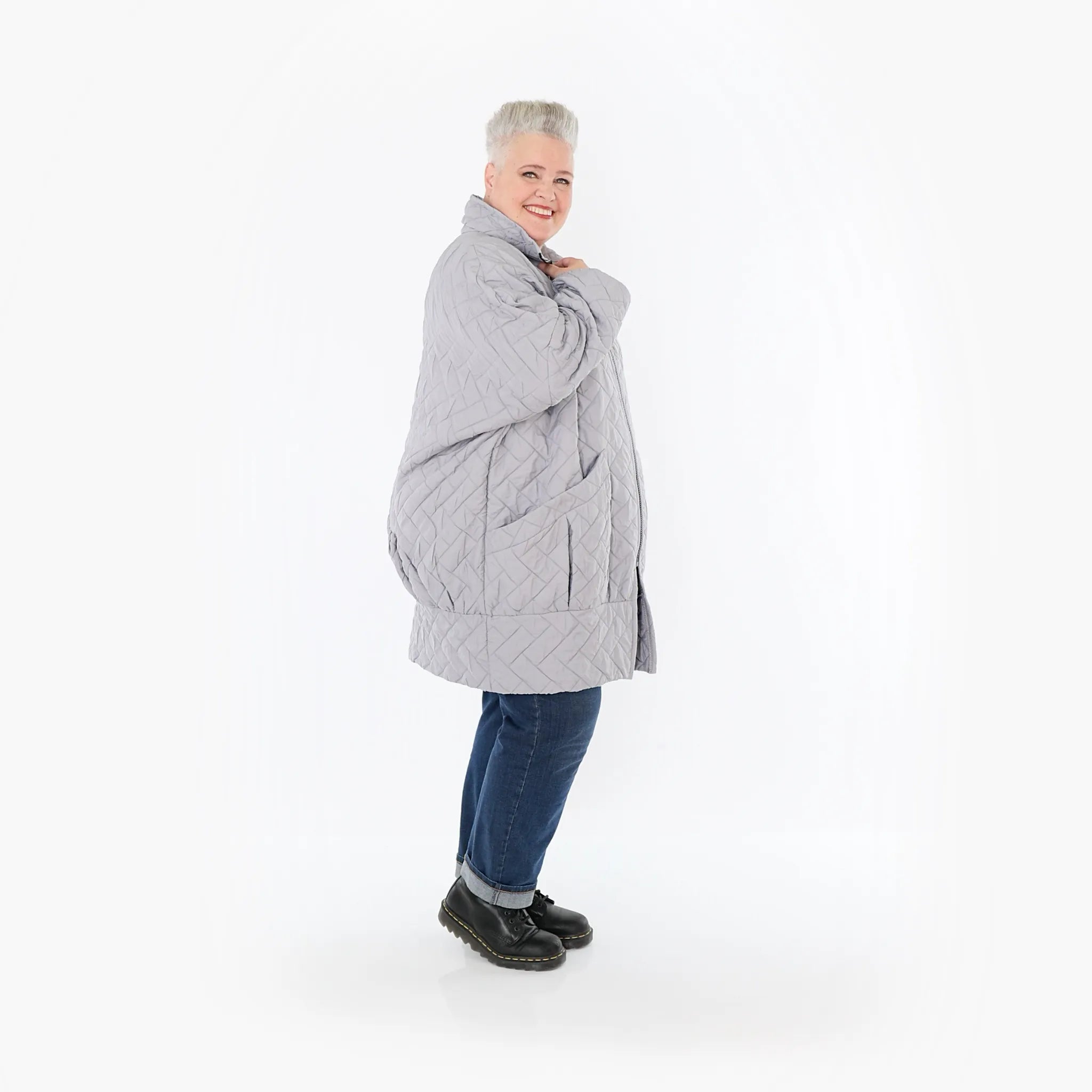 AKH Fashion 6550 Jacket, Light Grey