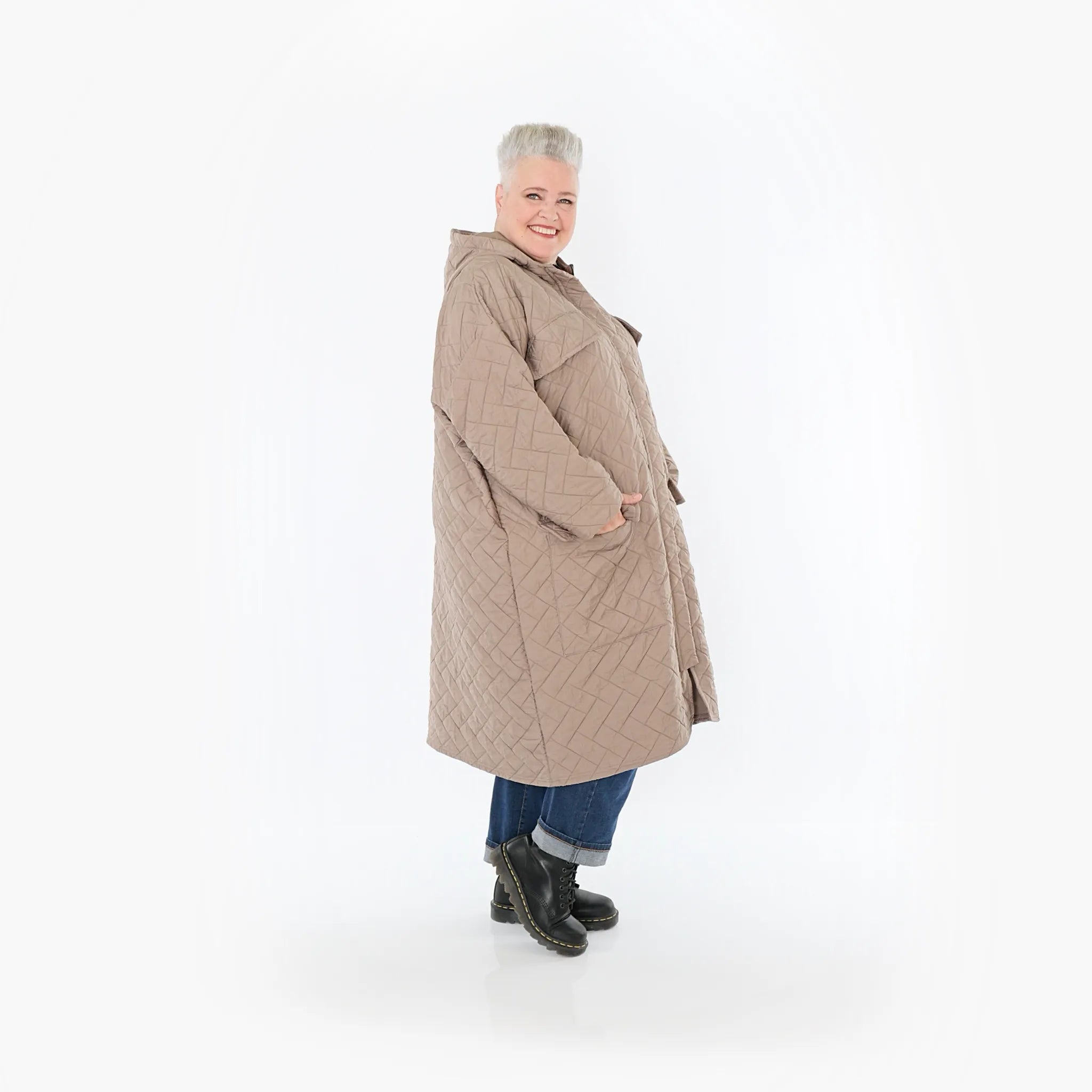 AKH Fashion 7044 coat, cognac