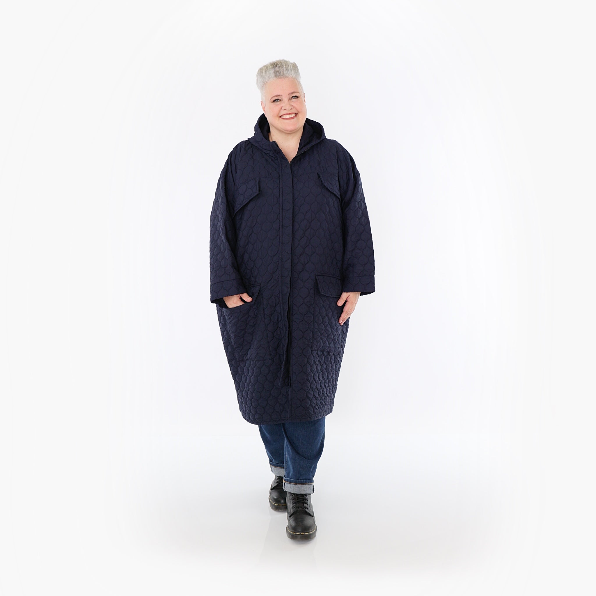AKH Fashion Mantel 7044 Cloudy, Navy