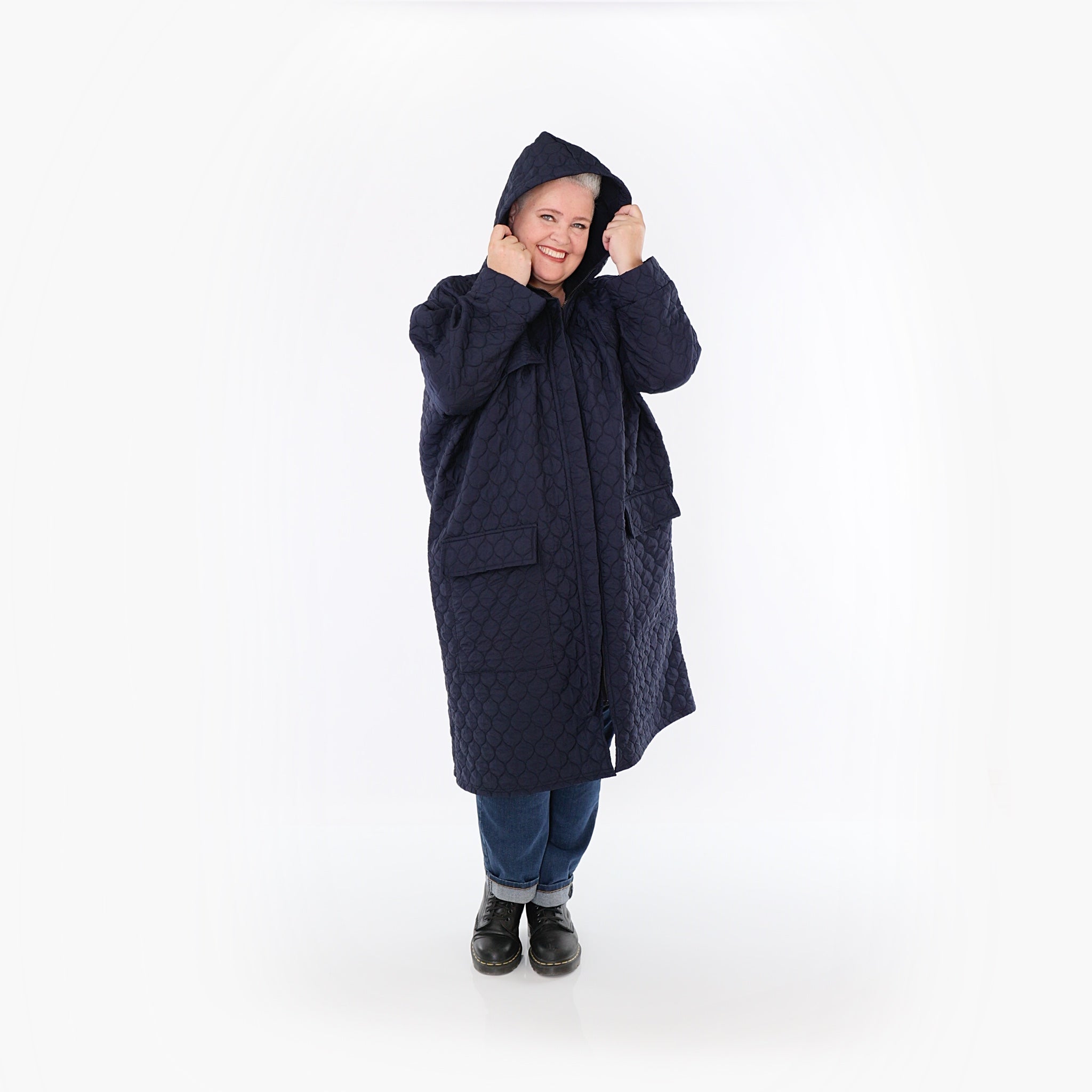 AKH Fashion Mantel 7044 Cloudy, Navy