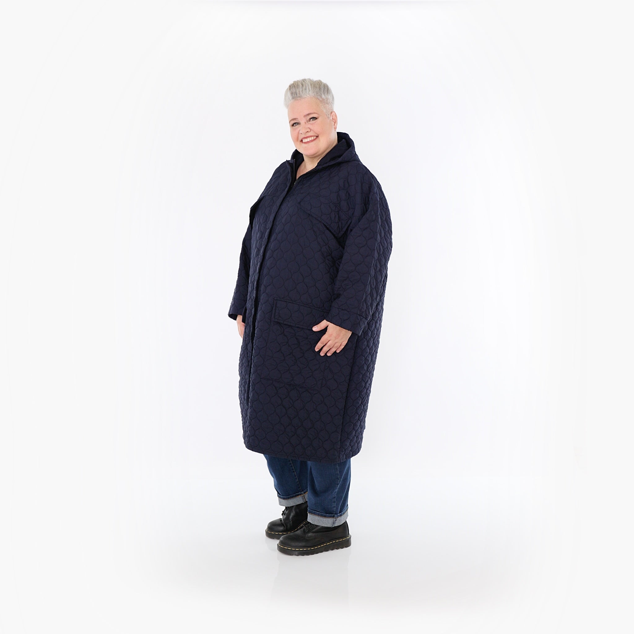AKH Fashion Mantel 7044 Cloudy, Navy