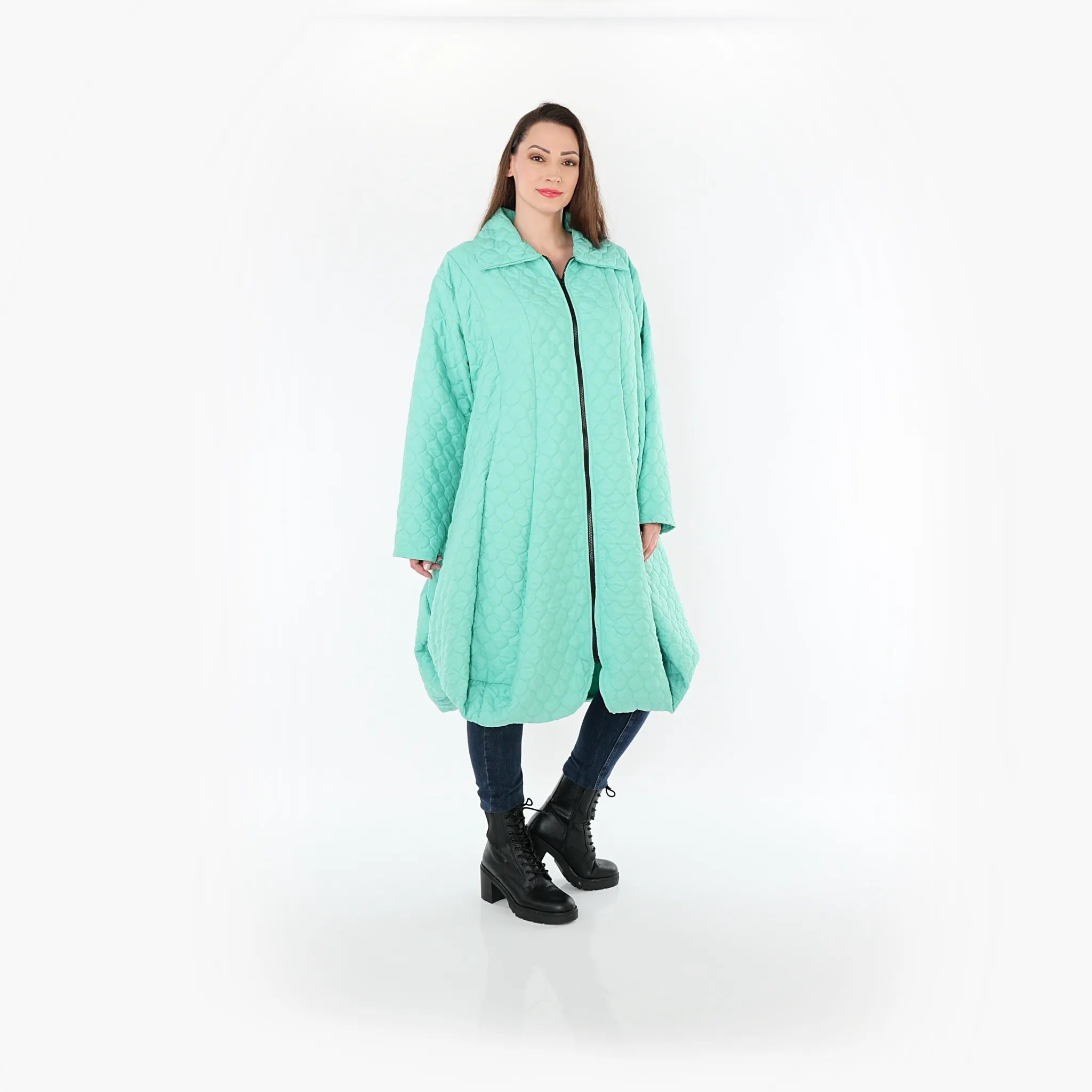 AKH Fashion 1424 Coat, Mint Green