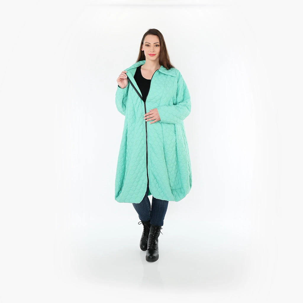 AKH Fashion 1424 Coat, Mint Green