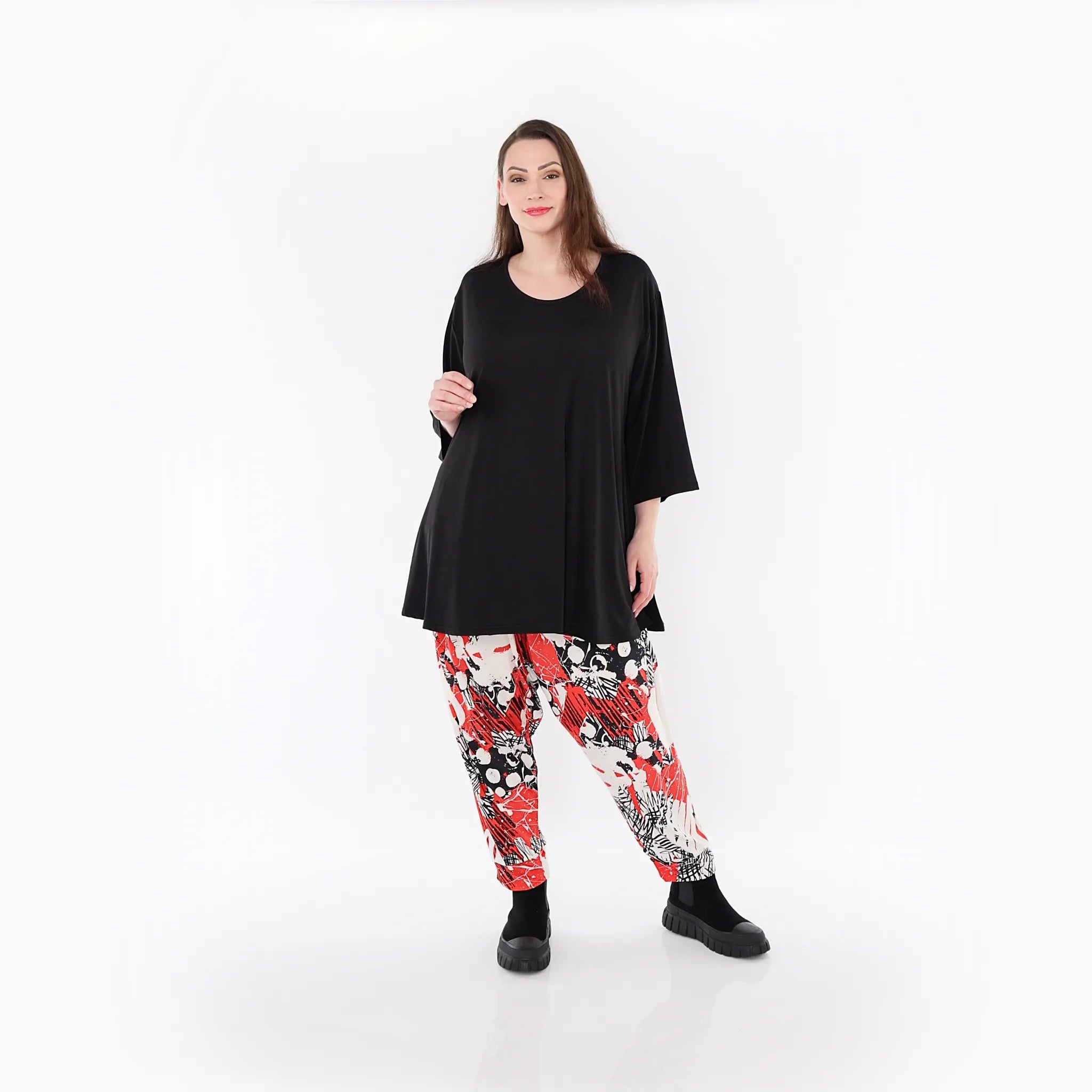 AKH Fashion Hose 6813 Whisper, Rot/Weiß/Schwarz