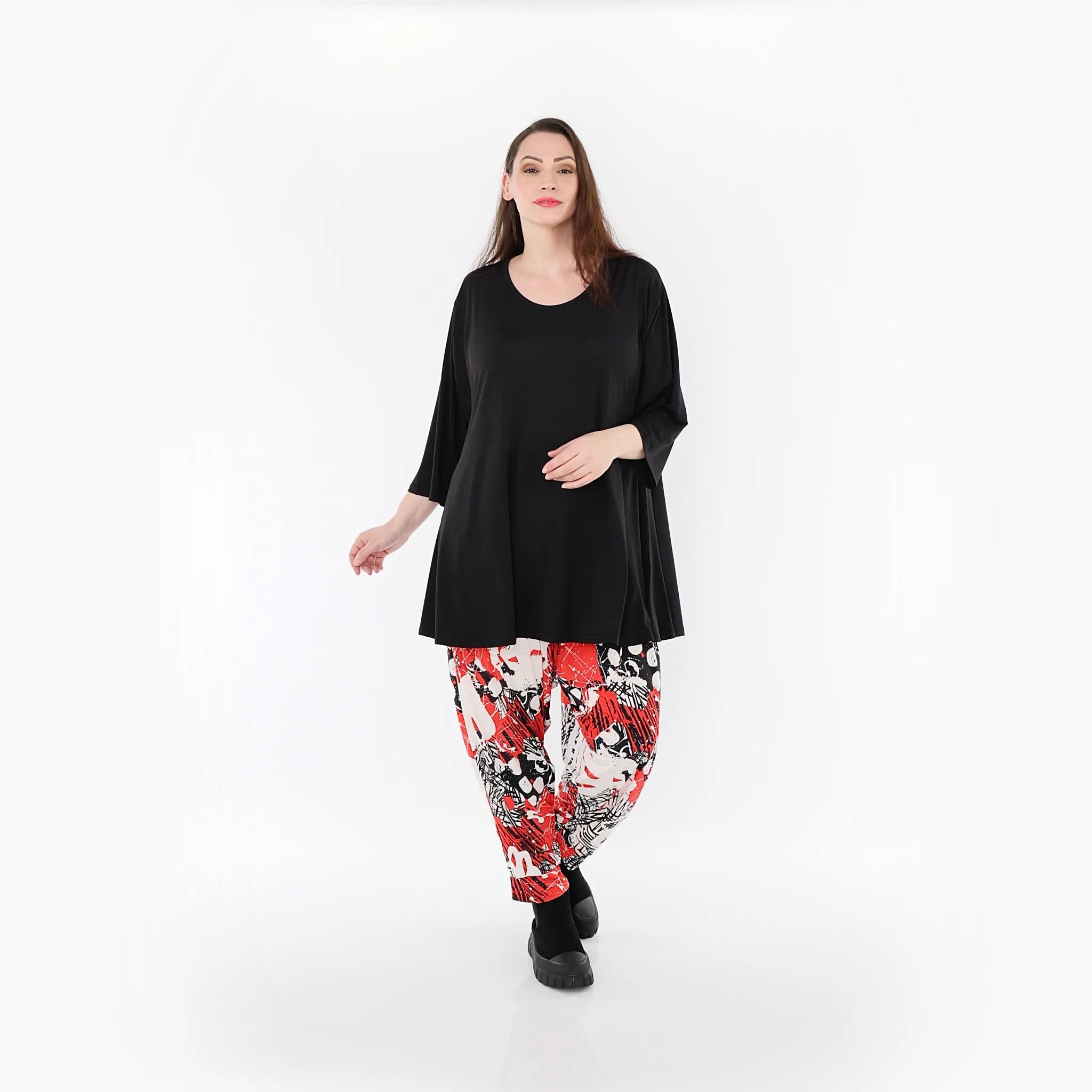 AKH Fashion Hose 6813 Whisper, Rot/Weiß/Schwarz