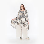 AKH Fashion Shirt 6837 Whisper, Beige/Weiß/Schwarz