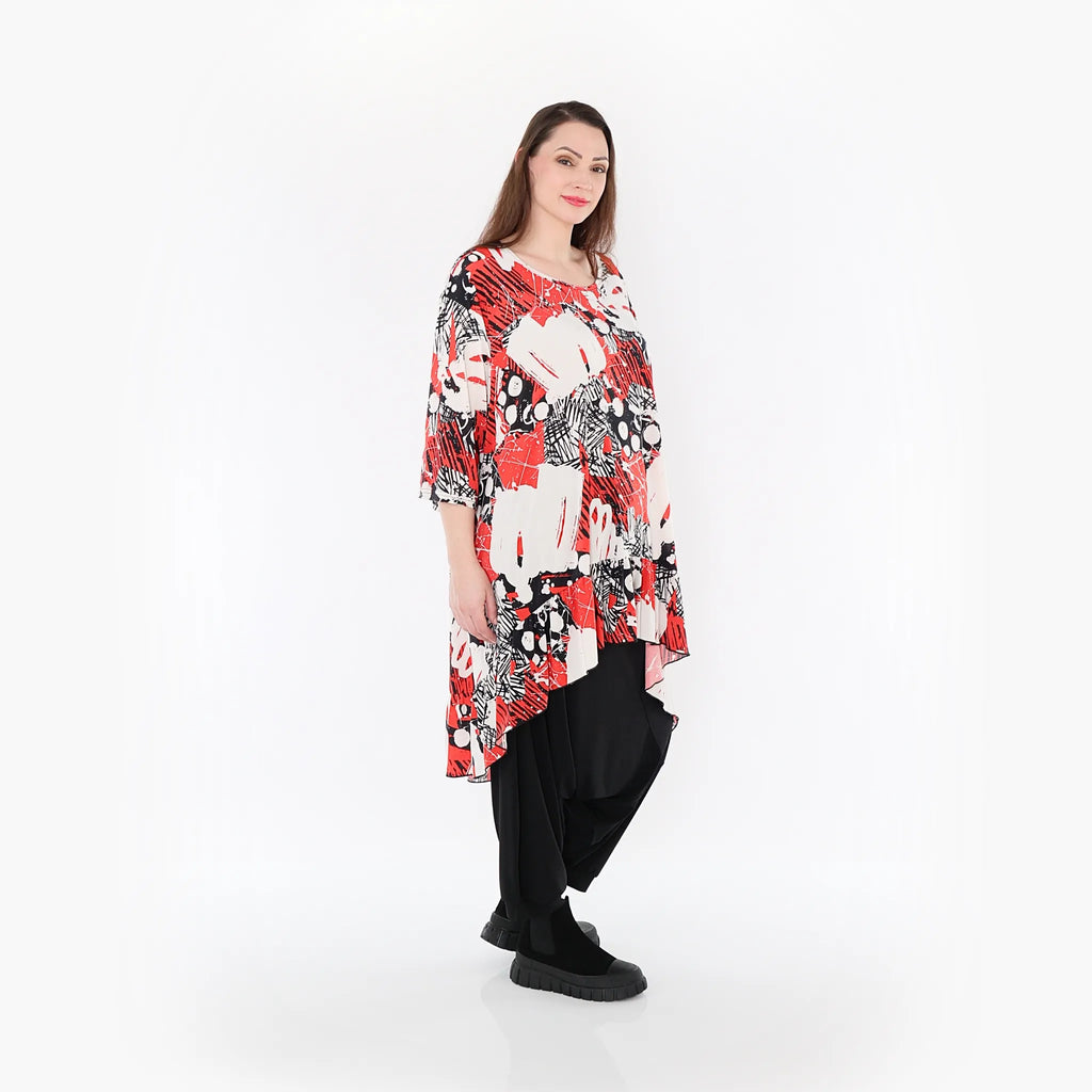 AKH Fashion Shirt 6837 Whisper, Rot/Weiß/Schwarz