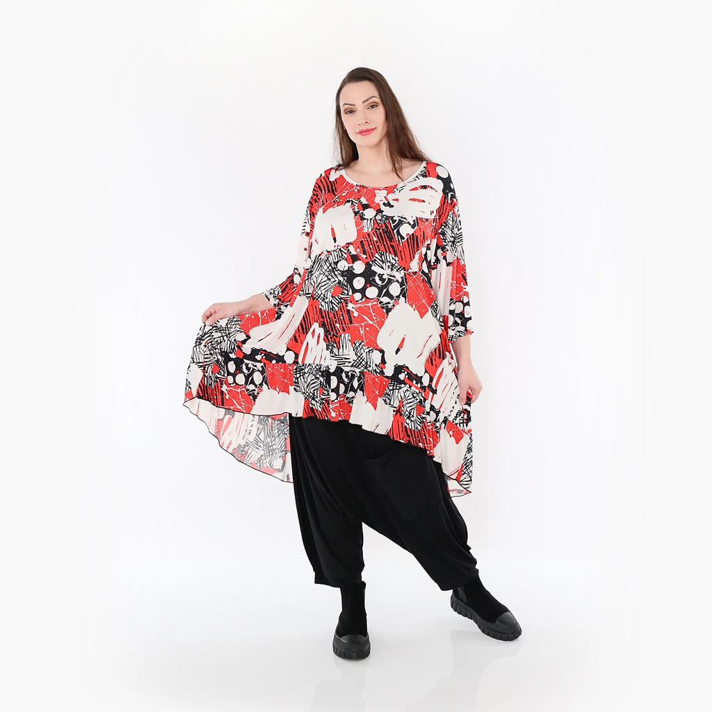 AKH Fashion Shirt 6837 Whisper, Rot/Weiß/Schwarz