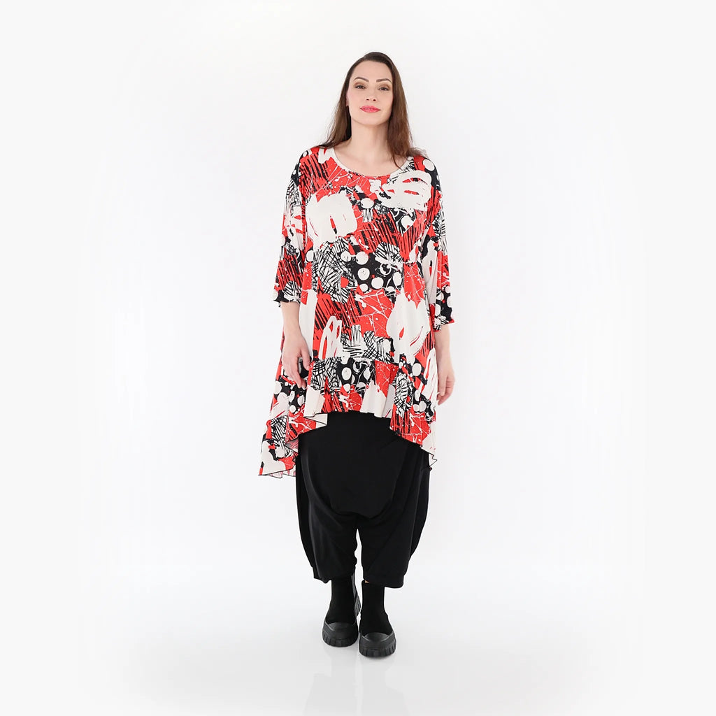 AKH Fashion Shirt 6837 Whisper, Rot/Weiß/Schwarz