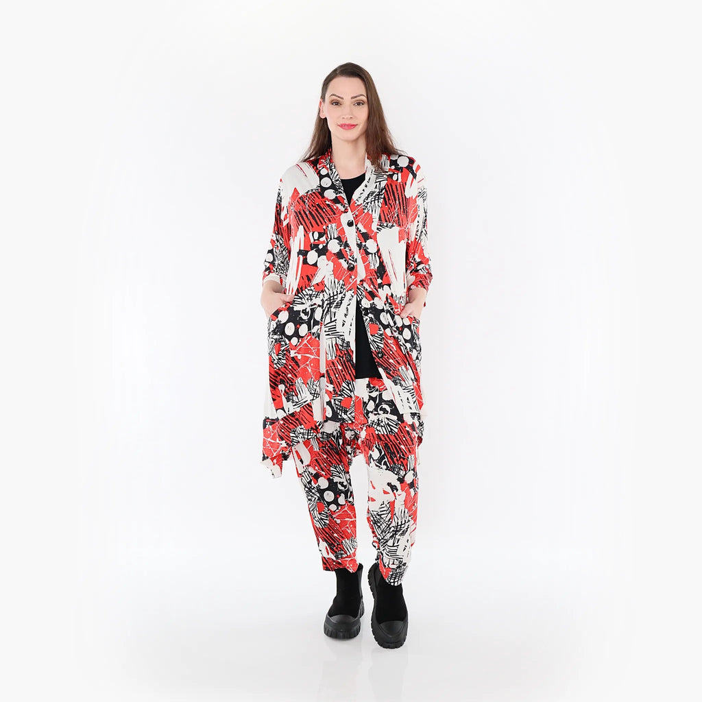AKH Fashion Jacke 6970 Whisper, Rot/Weiß/Schwarz