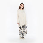 AKH Fashion 8069 Trousers, Beige-White-Black