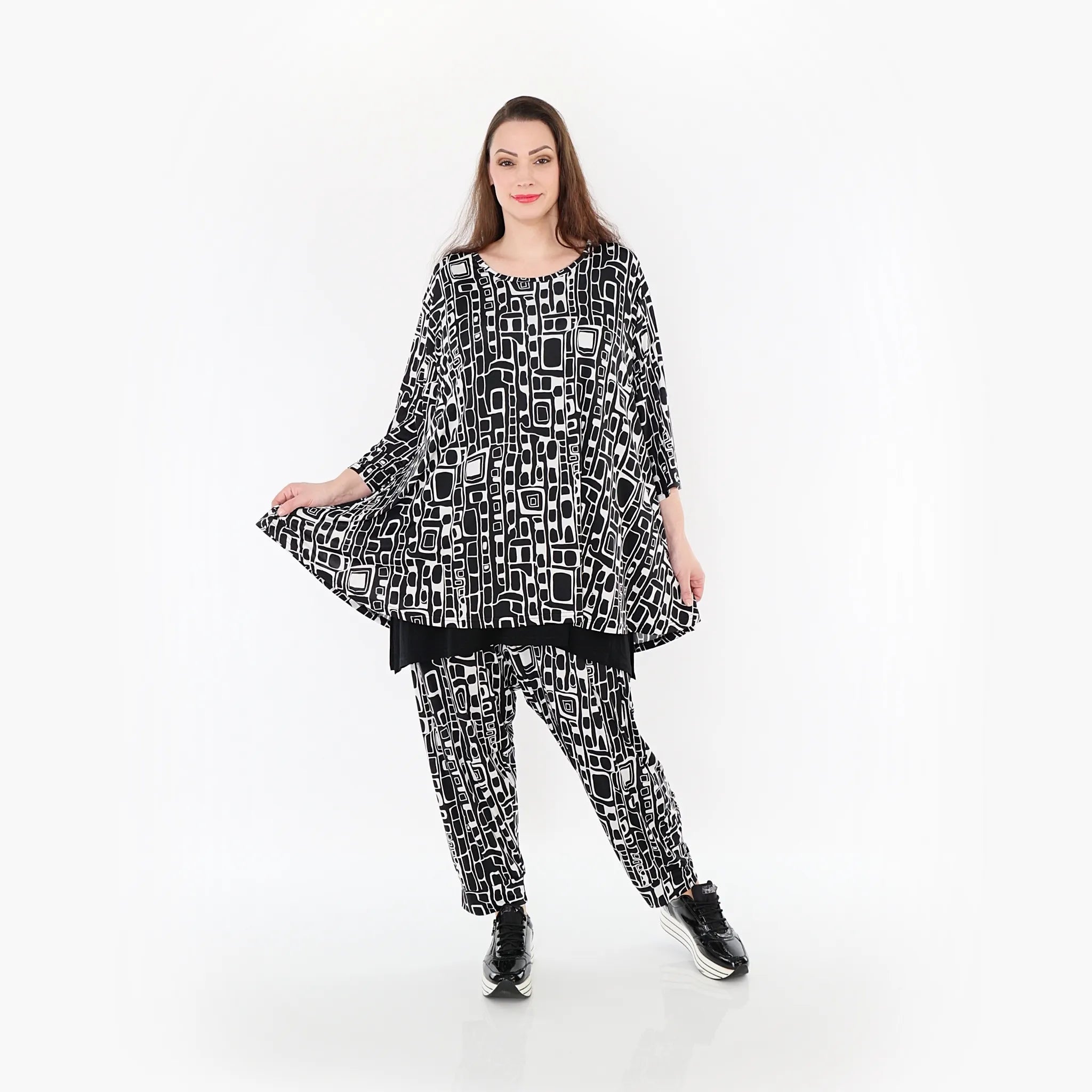 AKH Fashion Shirt 1892 Midnight, Schwarz/Weiß