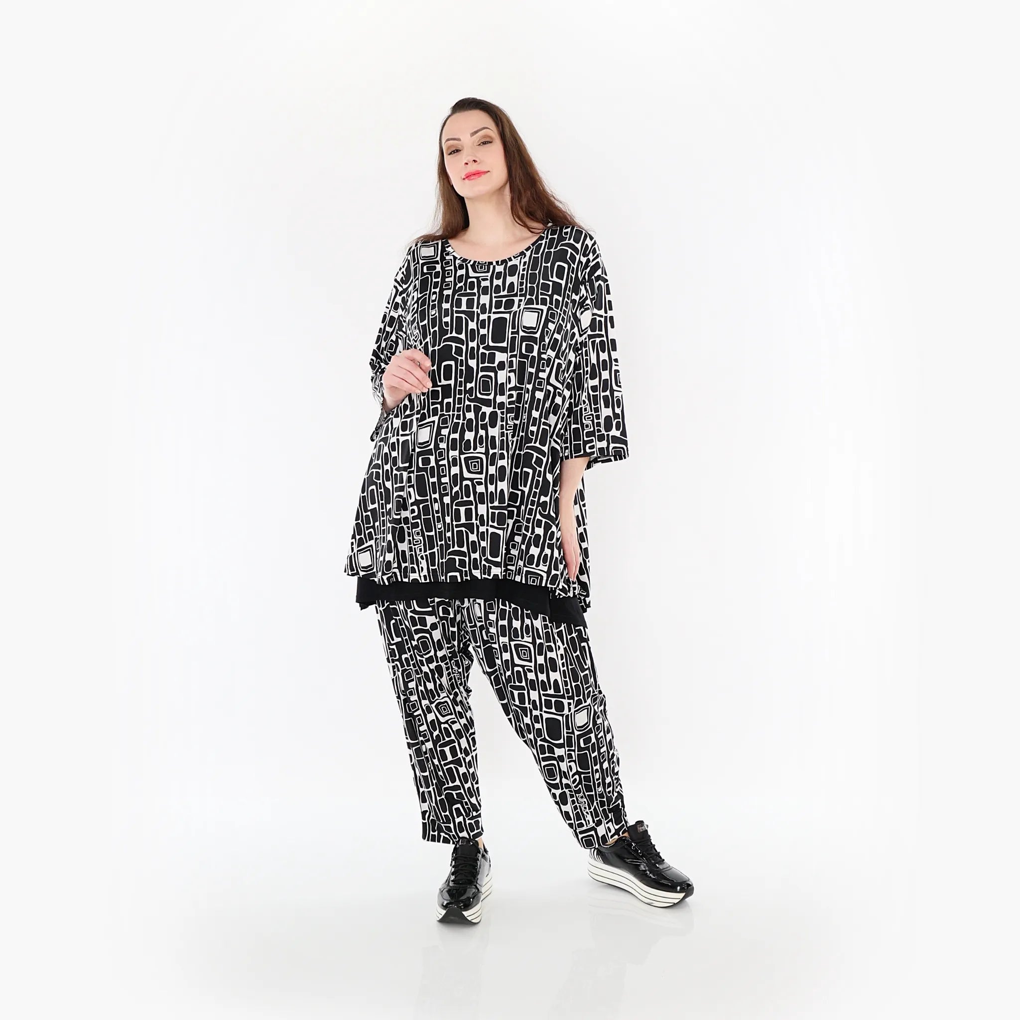 AKH Fashion Shirt 1892 Midnight, Schwarz/Weiß