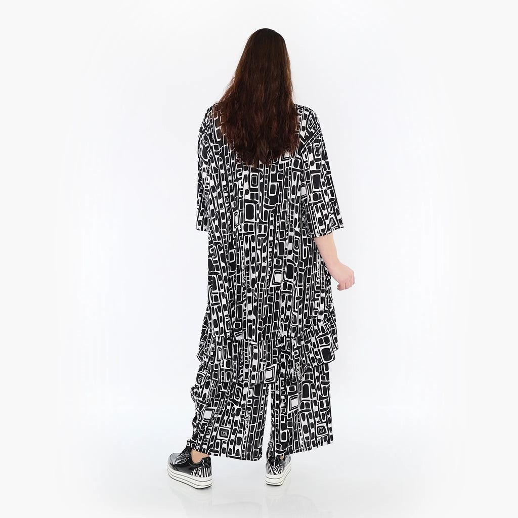 AKH Fashion Shirt 6837 Midnight, Schwarz/Weiß
