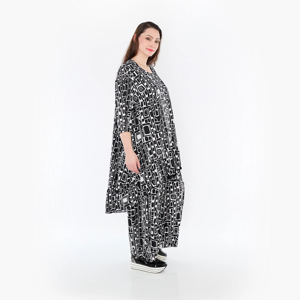AKH Fashion Shirt 6837 Midnight, Schwarz/Weiß