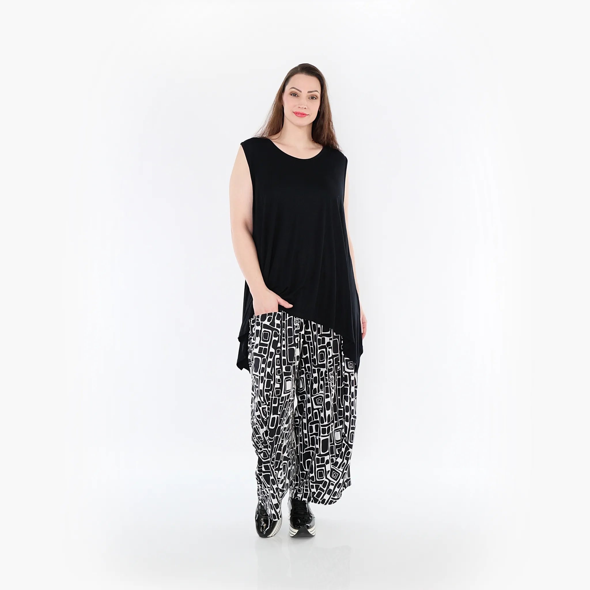AKH Fashion Hose 8069 Midnight, Schwarz/Weiß