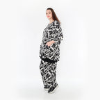 Chemise grande taille AKH Fashion 1892, noire et blanche