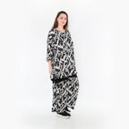 Chemise grande taille AKH Fashion 1892, noire et blanche