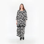 Chemise grande taille AKH Fashion 1892, noire et blanche