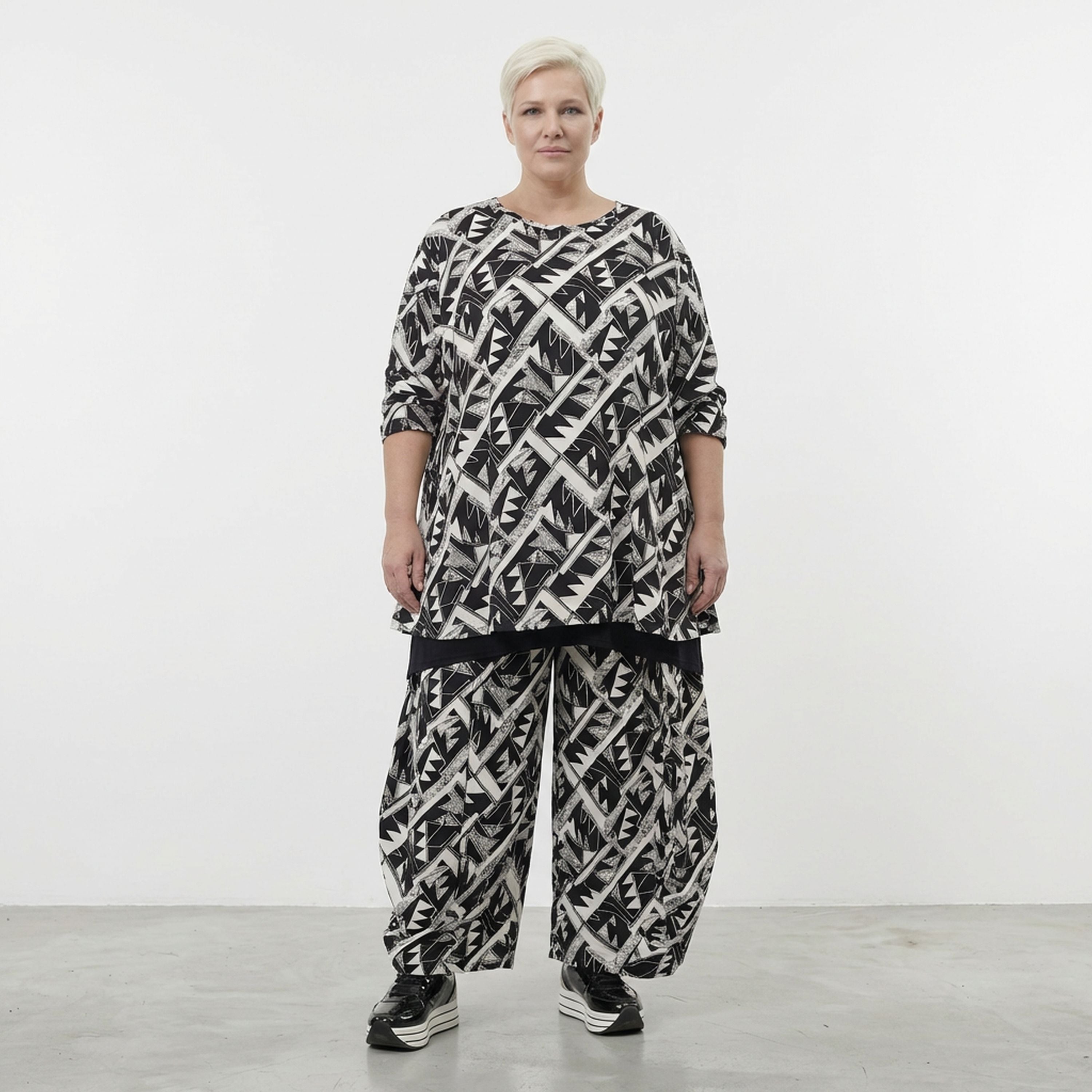 AKH Fashion Shirt 1892 Ripple, Schwarz/Weiß