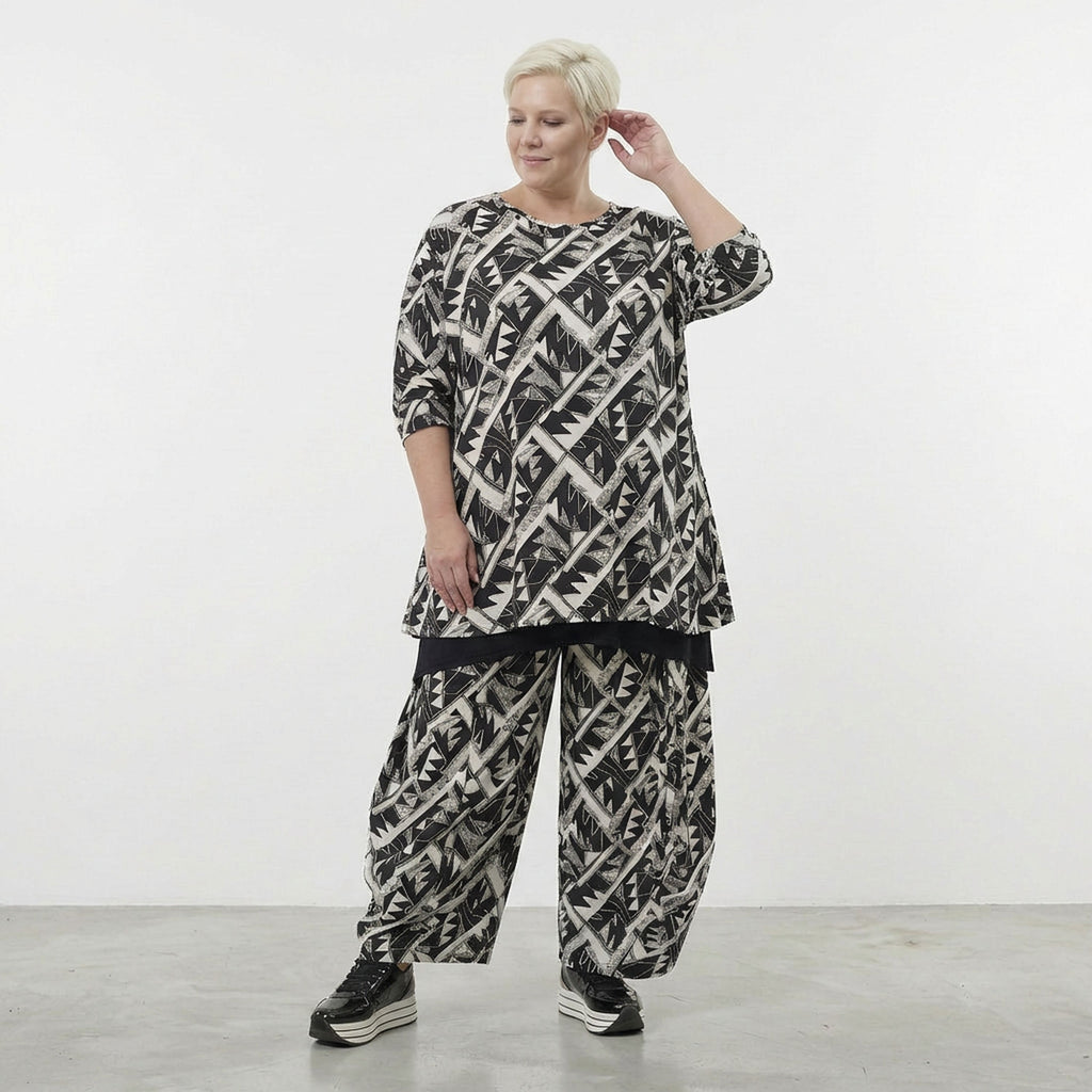 AKH Fashion Shirt 1892 Ripple, Schwarz/Weiß